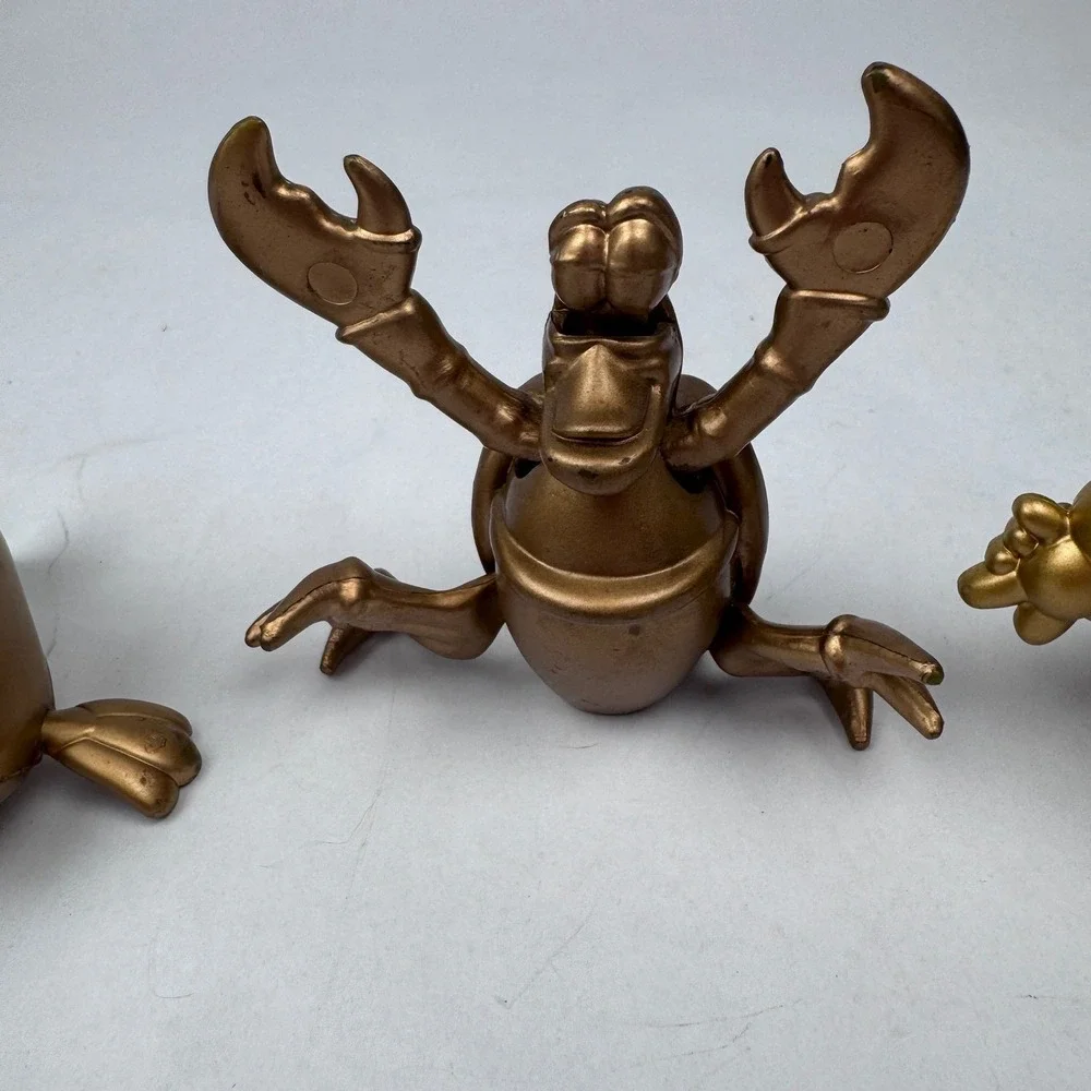 Little Mermaid Mcdonalds Happy Meal Toys Golden Sebastian Flounder & Minion